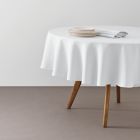 Alternate image 1 for Simply Essential&trade; Essentials 70-Inch Round Tablecloth in White
