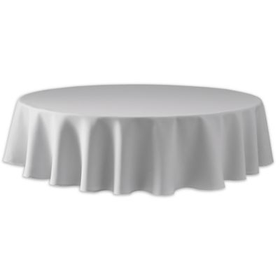 GREY ROUND TABLECLOTH 230cm 90" Inch 220GSM POLYESTER GREY TABLE CLOTH