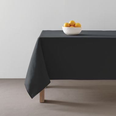 Simply Essential&trade; Essentials 60-Inch x 102-Inch Oblong Tablecloth in Black. View a larger version of this product image.