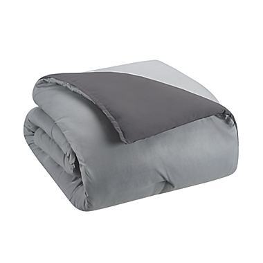 Simply Essential&trade; Solid King Comforter in Grey. View a larger version of this product image.