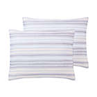 Alternate image 3 for Simply Essential&trade; Broken Stripe 3-Piece Full/Queen Duvet Cover Set in Pink/Grey