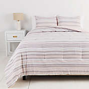 Simply Essential&trade; Broken Stripe 2-Piece Twin/Twin XL Comforter Set in Pink/Grey