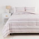 Alternate image 0 for Simply Essential&trade; Broken Stripe 3-Piece Full/Queen Duvet Cover Set in Pink/Grey