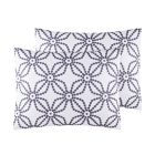 Alternate image 3 for Simply Essential&trade; Dotted Medallion 3-Piece Full/Queen Duvet Cover Set in White/Grey