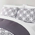 Alternate image 2 for Simply Essential&trade; Dotted Medallion 3-Piece Full/Queen Duvet Cover Set in White/Grey
