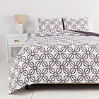 Alternate image 0 for Simply Essential&trade; Dotted Medallion 3-Piece Full/Queen Duvet Cover Set in White/Grey