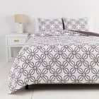 Alternate image 0 for Simply Essential&trade; Dotted Medallion 3-Piece Full/Queen Duvet Cover Set in White/Grey