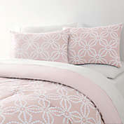 Simply Essential&trade; Dotted Medallion 2-Piece Twin/Twin XL Duvet Cover Set in Rosewater