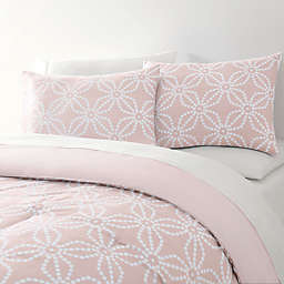 Simply Essential™ Dotted Medallion 3-Piece Full/Queen Comforter Set in Rosewater/White