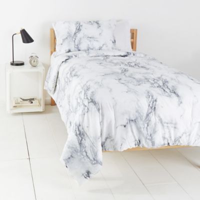 Simply Essential&trade; Garment Washed 2-Piece Twin/Twin XL Duvet Cover Set in Marble