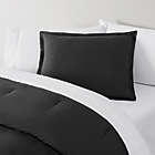 Alternate image 2 for Simply Essential&trade; Garment Washed 2-Piece Twin/Twin XL Comforter Set in Tuxedo Black