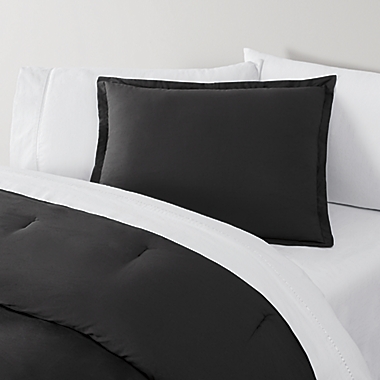 Simply Essential&trade; Garment Washed 2-Piece Twin/Twin XL Comforter Set in Tuxedo Black. View a larger version of this product image.
