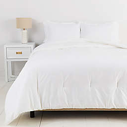Simply Essential™ Garment Washed Solid 2-Piece Twin/Twin XL Comforter Set in White
