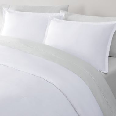 Simply EssentialTM Garment Washed 3-Piece Full/Queen Duvet Set in White. View a larger version of this product image.