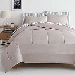 Simple Essential&trade; Highland Stripe 5-Piece Twin Comforter Set in Taupe