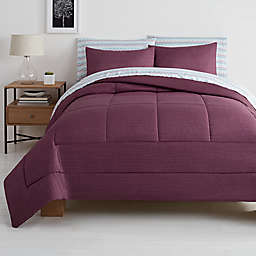 Simply Essential™ Miller Zigzag 7-Piece King Comforter Set in Plum