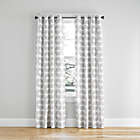 Alternate image 0 for Simply Essential&trade; Mod Flower Grommeted 63-Inch Curtain Panel in White/Charcoal (Single)