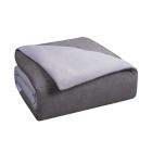 Alternate image 4 for Simply Essential&trade; Colorblock 2-Piece Reversible Twin/Twin XL Comforter Set in Grey