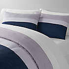 Alternate image 1 for Simply Essential&trade; Colorblock 3-Piece Reversible King Comforter Set in Blue