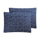 Alternate image 2 for Simply Essential&trade; Dashed Stripe 3-Piece Reversible King Comforter Set in Blue