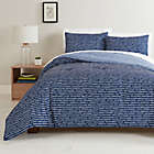 Alternate image 0 for Simply Essential&trade; Dashed Stripe 3-Piece Reversible Full/Queen Comforter Set in Blue