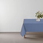 Alternate image 1 for Simply Essential&trade; Solid Windowpane 52-Inch Square Tablecloth in Blue
