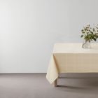 Alternate image 1 for Simply Essential&trade; Solid Windowpane 52-Inch Square Tablecloth in Sand