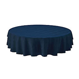 Simply Essential™ Solid Windowpane 70-Inch Round Tablecloth in Navy