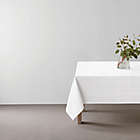 Alternate image 1 for Simply Essential&trade; Solid Windowpane 60-Inch x 102-Inch Oblong Tablecloth in White