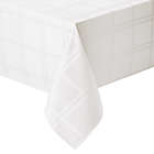 Alternate image 0 for Simply Essential&trade; Solid Windowpane 60-Inch x 102-Inch Oblong Tablecloth in White