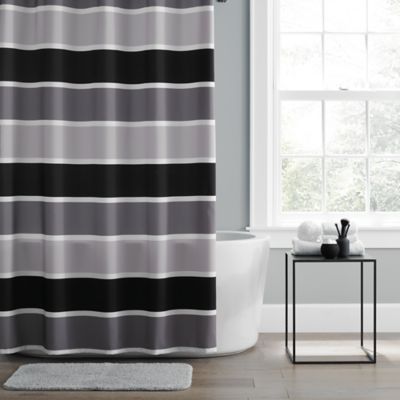 Simply Essential&trade; 72-Inch x 96-Inch Colorblock Shower Curtain in Grey Multi