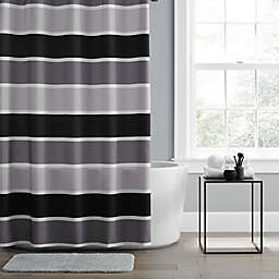 Simply Essential™ Colorblock Shower Curtain in Grey Multi