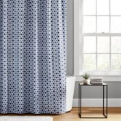 Simply Essential&trade; Tile Flower Shower Curtain in Blue