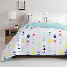 Simply Essential™ Triangle Print 3-Piece Full/Queen Duvet Cover Set