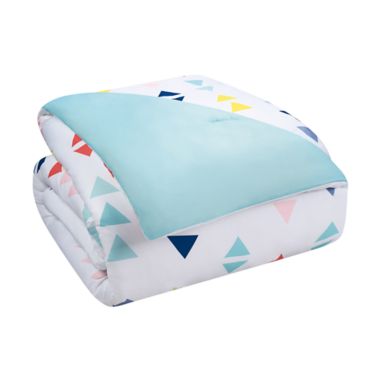 Simply Essential&trade; Triangle Print 3-Piece Full/Queen Comforter Set. View a larger version of this product image.