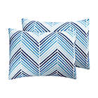 Alternate image 2 for Simply Essential&trade; 3-Piece Chevron Reversible King Comforter Set in Blue