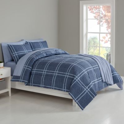 Simply Essential&trade; Heathered Plaid 8-Piece Comforter Set