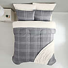 Alternate image 1 for Simply Essential&trade; Heathered Plaid 8-Piece California King Comforter Set in Grey