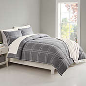 Simply Essential&trade; Heathered Plaid 8-Piece King Comforter Set in Grey