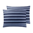 Alternate image 3 for Simply Essential&trade; Engineered Stripe 8-Piece Full Comforter Set Set in Navy