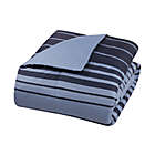Alternate image 5 for Simply Essential&trade; Engineered Stripe 6-Piece Twin/Twin XL Comforter Set Set in Navy
