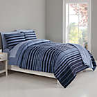 Alternate image 0 for Simply Essential&trade; Engineered Stripe 6-Piece Twin/Twin XL Comforter Set Set in Navy