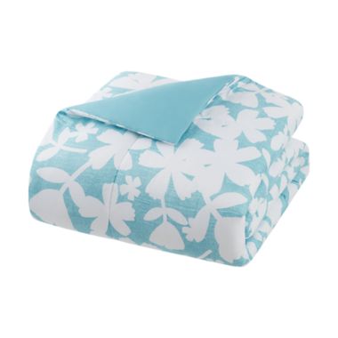 Simply Essential&trade; Zinna Floral 6-Piece Twin/Twin XL Comforter Set in Blue. View a larger version of this product image.