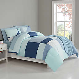 Simply Essential™ Checkerboard 8-Piece California King Comforter Set in Cool