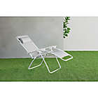 Alternate image 1 for Simply Essential&trade; Outdoor Folding Zero Gravity Lounger Chair in Grey/White
