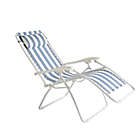 Alternate image 0 for Simply Essential&trade; Cabana Stripe Outdoor Folding Zero Gravity Lounger Chair in Navy/White