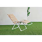 Alternate image 1 for Simply Essential&trade; Oversized Outdoor Folding Zero Gravity Chair in Tan/White