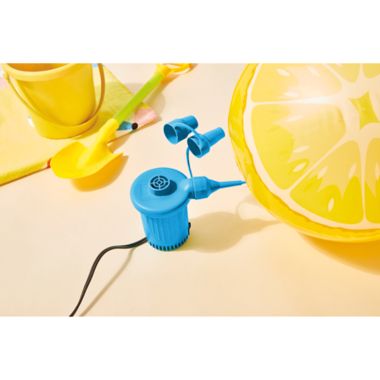 H for Happy&trade; Inflate-Mate Electric Air Pump in Blue. View a larger version of this product image.