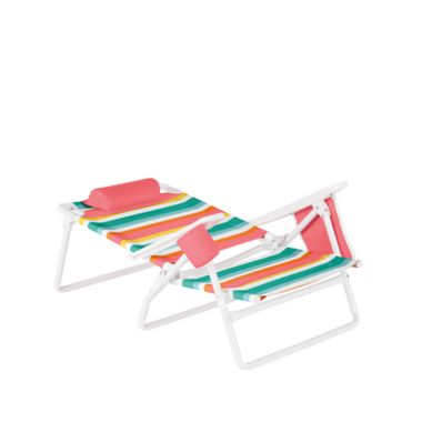 H for Happy&trade; 5-Position Beach Chair in Pink/Yellow. View a larger version of this product image.