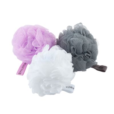 StyleWurks&trade; 3-Pack Mesh Sponges in Pink